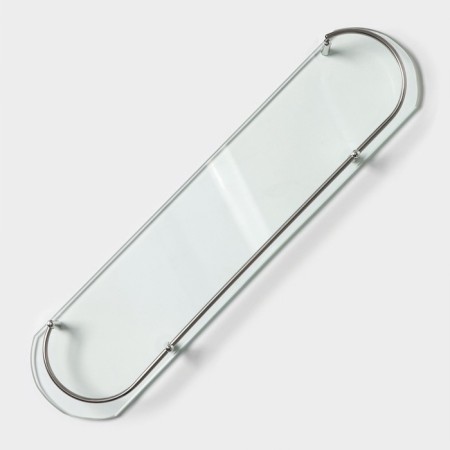 Bathroom shelf, 50 × 12 × 4 cm, metal, glass-11