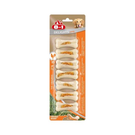 Superial bones 8in1 Delights Strong XS for small dogs, with chicken meat, 7x7.5 cm