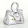 Women's bag on the Textura valve, small size, silver color