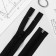 Lightning "Spiral", No. 5, detachable, castle machine, 100 cm, black color