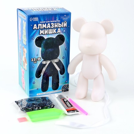 Diamond mosaic on the figure "Stylish Bear"-1