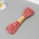 Yarn 100% cellulose "Softino Raffia Color Melange" Washing, Red-White 10m