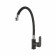 Fashun A4082-7 kitchen mixer, single-leaf, flexible spout, brass, black, chrome