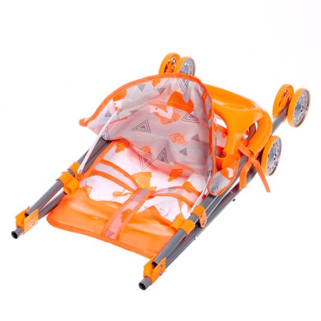 Summer stroller for dolls "Foxes", metal frame, table-8
