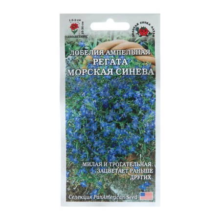 Seeds of Lobelia Ragate Color "Sea Single", 10 pcs