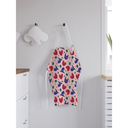 Apron of a kitchen with a photo print "Magic plan", adjustable, size OS