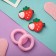 Hair set "Ariadne" (2 elastic bands, 2 clamps) strawberry
