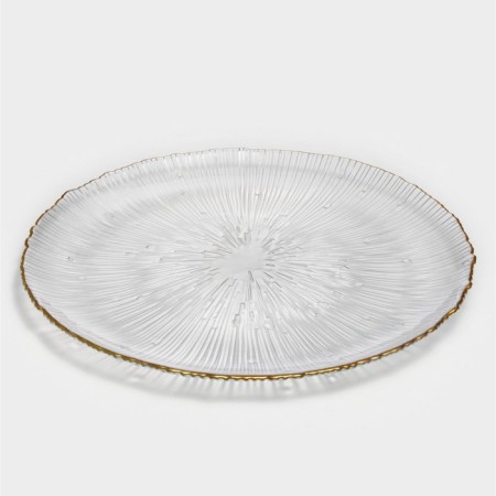 Layer plate "Fayverk", d = 31.5 cm, the color is transparent-2