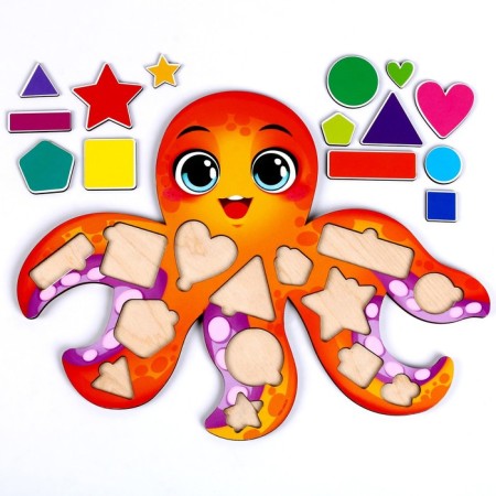 Developing toy "Learning forms and colors with an octopus"-3