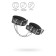 Pecado BDSM bracelets, from one strap with eyelets, genuine leather, black