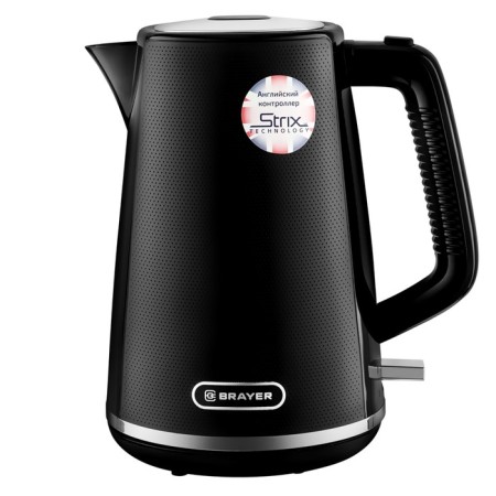 Electric kettle Brayer 1072br, plastic, 1.7 l, 2200 watts, black