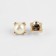A set of buttons on the leg, d = 9 mm, 10 pcs, pearl/gold color