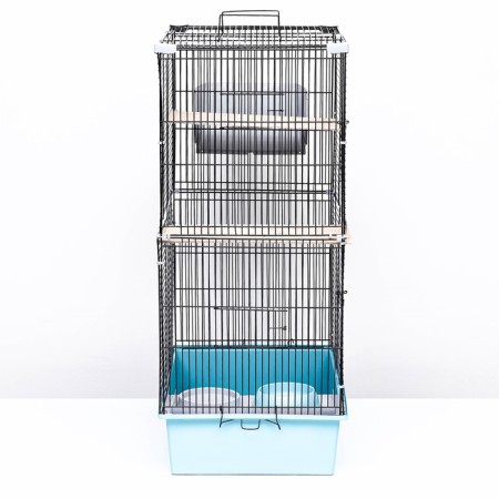 Cage for chinchilla "Pijon" No. 10, collapsible, 58 x 40 x 88, turquoise-1