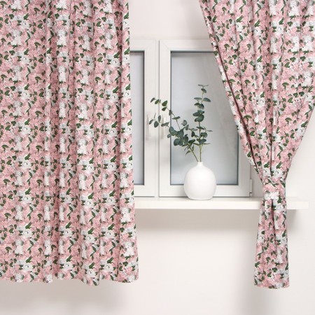 Curtains for the kitchen Ethel "Parrot" 149x180 cm - 2 pcs, grabbing - 2 pcs, 80% HL, 20% PE-1
