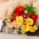 Bouquet "Chrysanthemum Zemble" 6 flowers, d-6.5 cm h-26 cm, mix