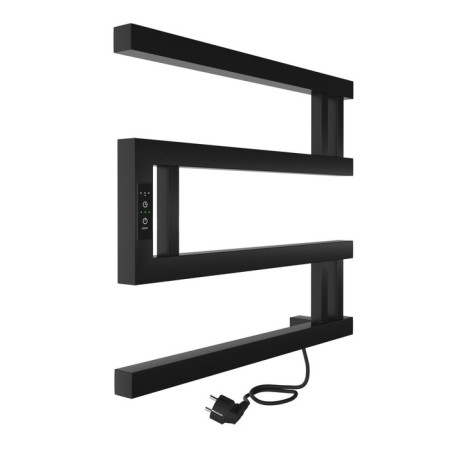 Electric towel Indigo Muza, 400x500 mm, timer, hidden installation, black