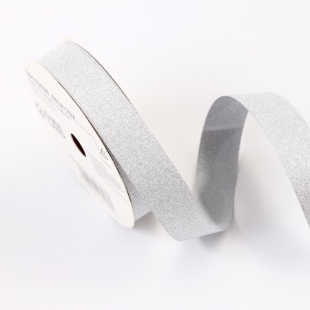 Tape "Tiffany" for decor and gifts, white, 2 cm x 50 m-1