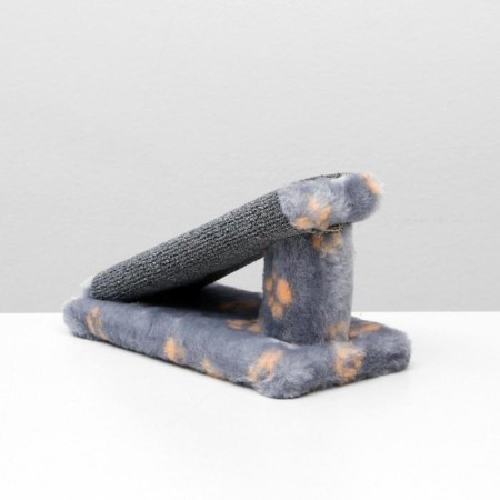 Claw "slide" mini-version, 29 x 14 x 14 cm, carpet, gray with paws-2