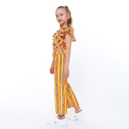 Kit for girls, white/orange color, height 110 cm-2