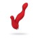 Prostate vibro -stimulator, silicone, red color, 12.5 cm