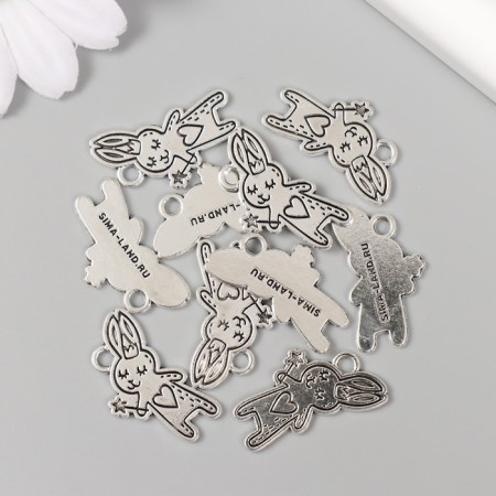 Decor Metal for creativity "Bunny-Fee" 1.4x2.5 cm-2