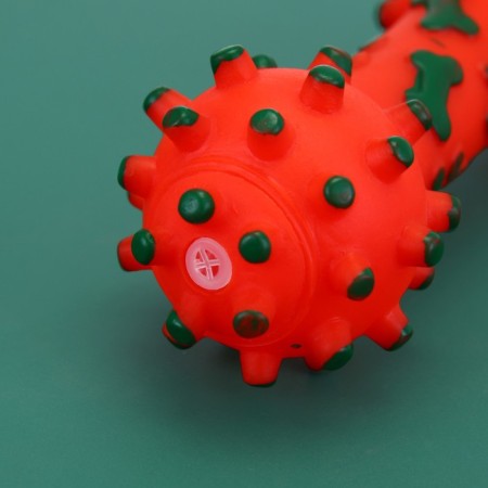 The food toy "New Year's bone" for dogs, red, 12 cm-2