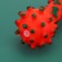 The food toy "New Year's bone" for dogs, red, 12 cm