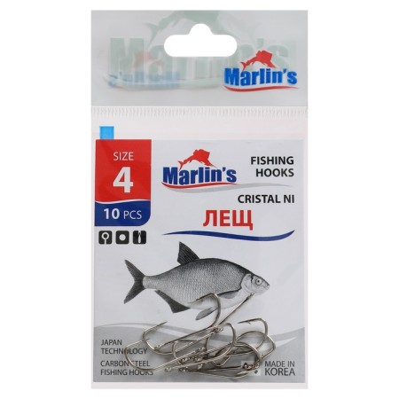 Hook Marlin’s bream Cristal Ni No. 4, 10 pcs.