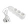 Extension cord Luazon Lighting Eco, 3 sockets, 1.7 m, 10 A, 2200 W, PVS 3x0.75 mm2, s/c, white