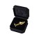 Anal plug Metal by Toyfa, golden, with a black crystal, 7.5 cm, d = 3 cm
