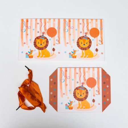 Self -assembly box "Children's" lion 15x15x15 cm-4