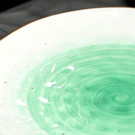Ceramic “Happiness” plate, Ø 27.5 cm, white color-3