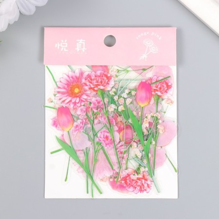 Set of stickers "Flowers. Pink blush" 30 pcs 8.5x11 cm-3