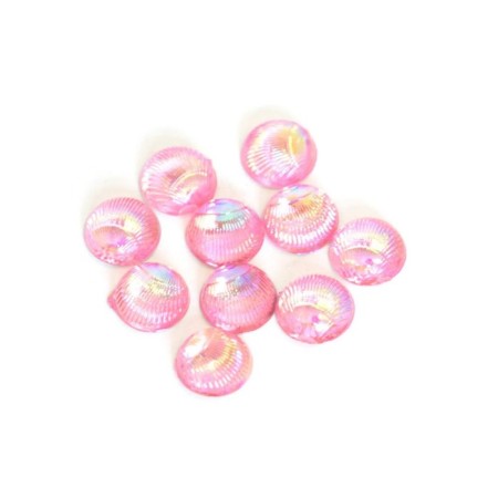 Plastic design TNL, round, pink, 10 pcs
