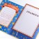 Folder with two A4 files "Graduate of primary school" bell and blue background