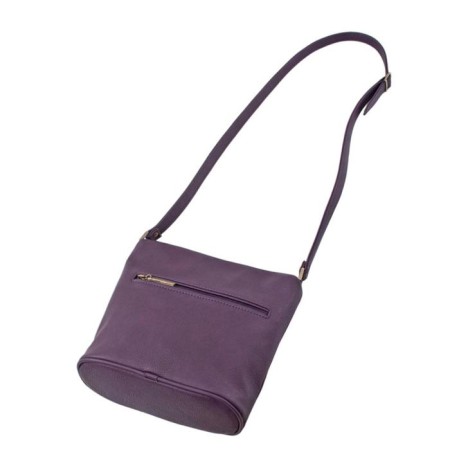 Bag Cross-Bodi Surf. Zamsha, lightning department, purple color 22x11x24cm-1