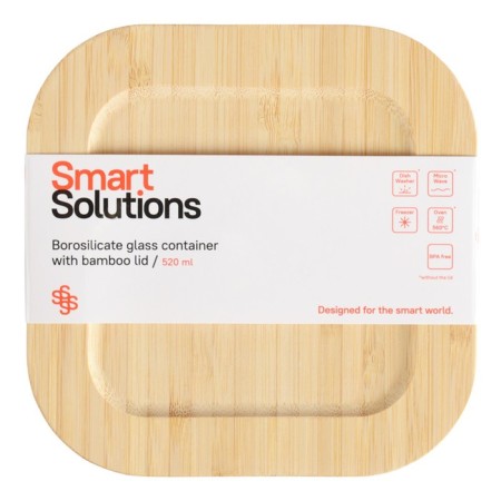 Smart Solutions baking and storage container, with a bamboo cover, 520 ml-9
