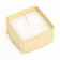 Candle "Square" in a candlestick with narrow faces of gypsum, 7.5x3.5cm, gold