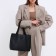 Bag Female Tout with zipper, black color