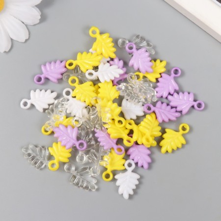 Decor for creativity "Leaves. Yellow, foller, white and transparent" NR 20 g 2.2x1.4x0.4 cm