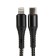 Type -C cable - Lightning, 3 A, 66 W, fast charging, fabric braid, 1 meter, black