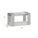 Journal table "Aurora", 890 × 500 × 480 mm, white color / atelier light