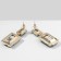 Earrings with Cleo rhinestones classic, emerald color in gold