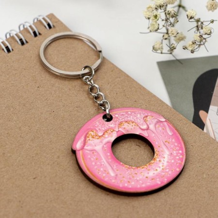 Magnet for a refrigerator and a keychain "Sweet mood", a set of 2 items-3