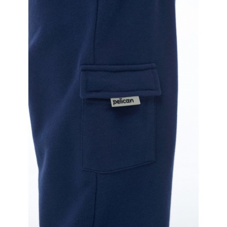 Брюки для мальчиков, рост 86 см, цвет тёмно-синий-5