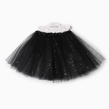 Children's skirt kaftan "shine" black, length 30 cm-4