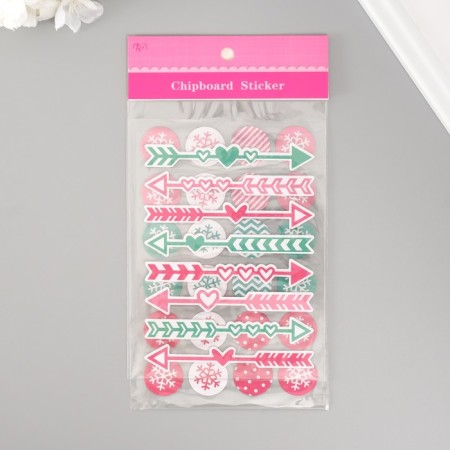 Stickers for creativity "Snow love" set 2 sheets 22x12.5 cm