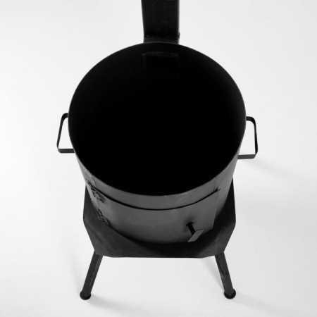 Bake under a cauldron 12 l, with a chimney, with a door and removable legs-3