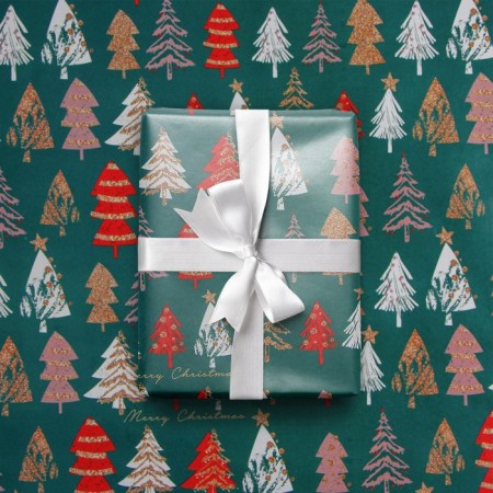 Paper Glossy “Christmas trees”, 70 x 100 cm, New Year-1