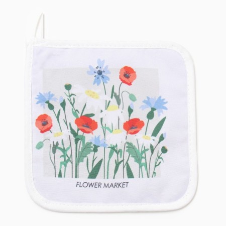 Set of kitchen. Dolyana "Field Flowers": mittens 20x28 cm, severity 17x17 cm, 35% HL, 65% PE-3